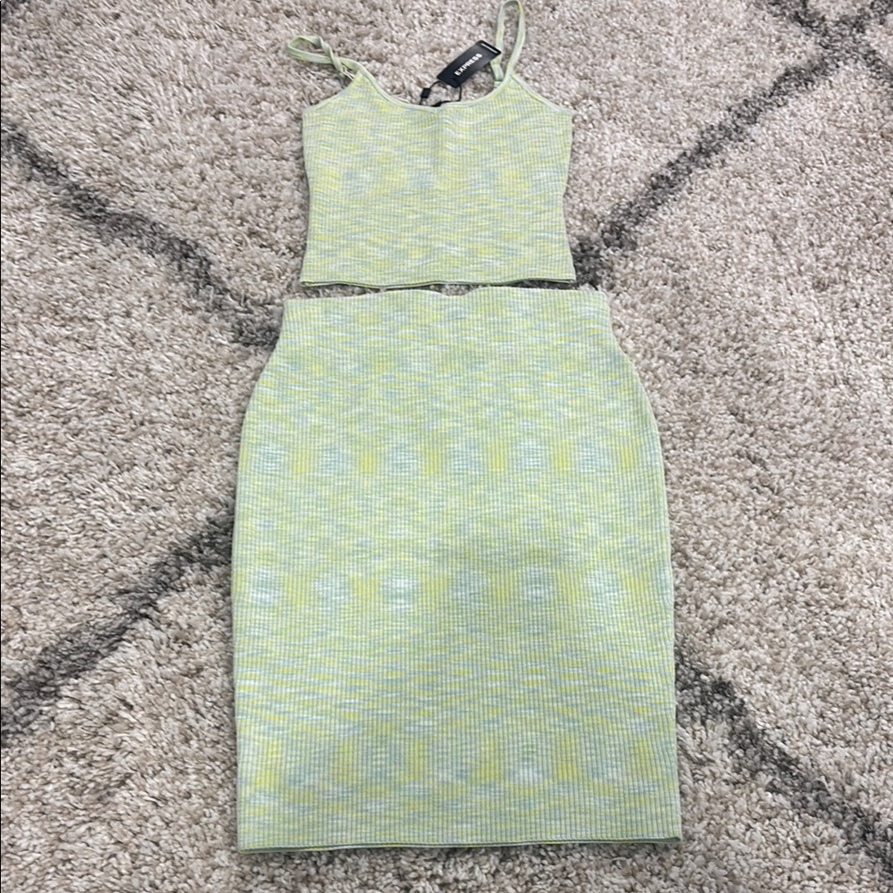 Stylish Green Dress Set